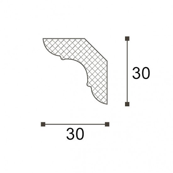 Потолочный плинтус LX-30